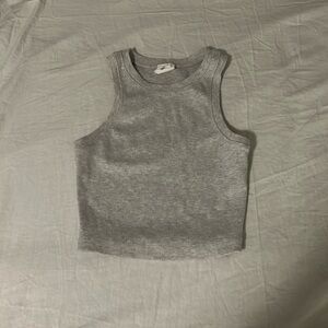 From tilly's, grey high neck crop top